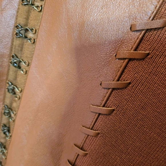 Nygard *Rare* Yellowstone Style Leather & Knit Sweater/Jacket - Picture 5 of 9